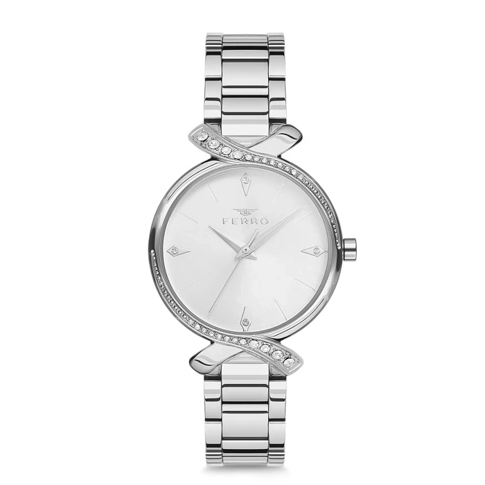 Ferro Gümüş Çelik Kordon Kadın Kol Saati F2780A-769-A