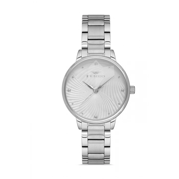Ferro Silver Steel Strap Womens Wristwatch F40093A-A
