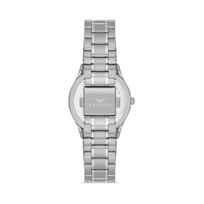 Ferro Gümüş Çelik Kordon Kadın Kol Saati FL21464A-A 3ATM Su Geçirmez 2 Yıl Garantili HediyePaketli
