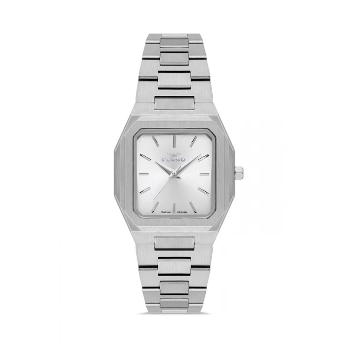 Ferro Gümüş Çelik Kordon Kadın Kol Saati FL21482AWT-A 3ATM Su Geçirmez 2 Yıl Garantili HediyePaketli