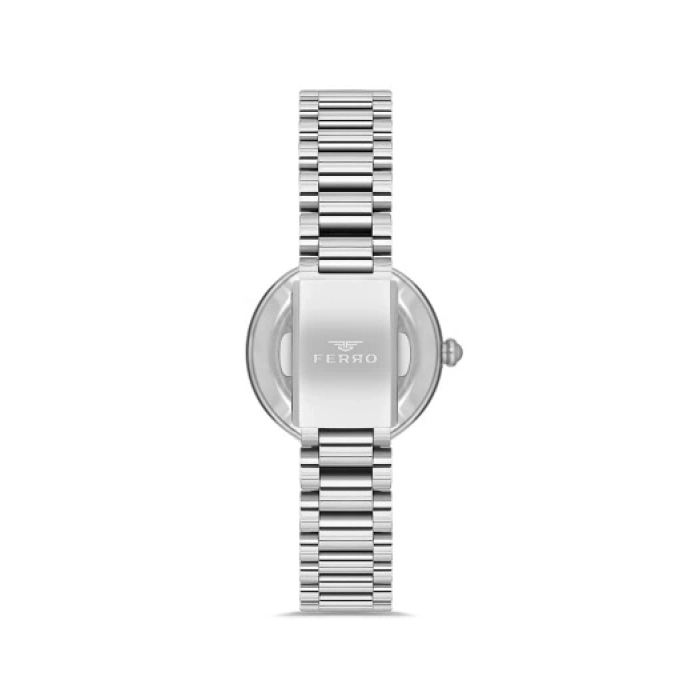 Ferro Gümüş Çelik Kordon Kadın Kol Saati FL21493A-A15 3ATM Su Geçirmez 2 Yıl Garantili HediyePaketli