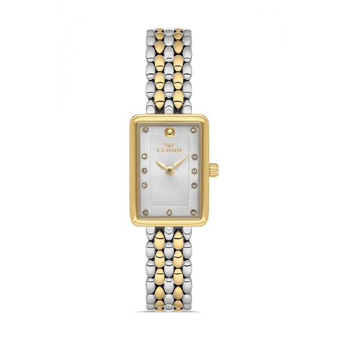 Ferro Gümüş Çelik Kordon Kadın Kol Saati FL21511AWT-D 3ATM Su Geçirmez 2 Yıl Garantili HediyePaketli