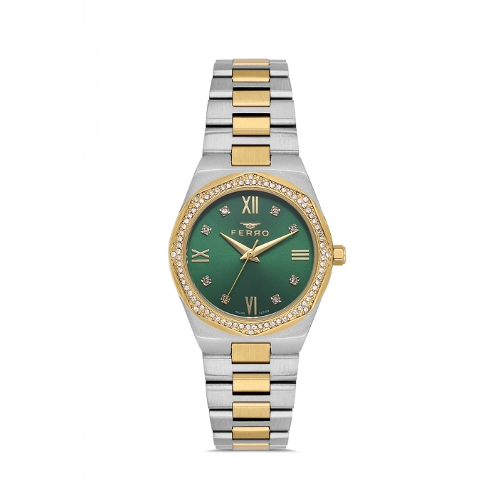 Ferro Gümüş Çelik Kordon Kadın Kol Saati FL21518AWT-D6 3 ATM Su Geçirmez 2 Yıl Garantili