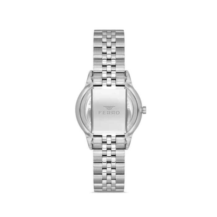 Ferro Gümüş Çelik Kordon Kadın Kol Saati FL21544AWT-A 3ATM Su Geçirmez 2 Yıl Garantili HediyePaketli