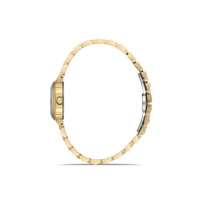 Ferro Sarı Çelik Kordon Kadın Kol Saati FL43028A-B 3ATM Su Geçirmez 2 Yıl Garantili HediyePaketli