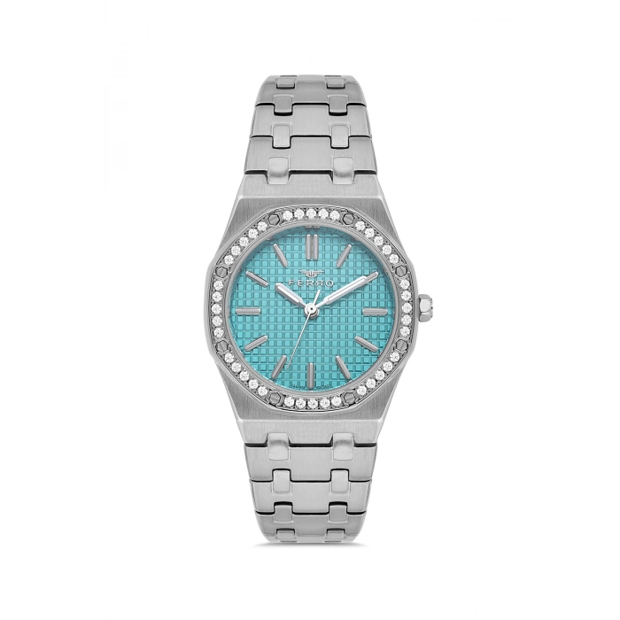 Ferro Gümüş Çelik Kordon Kadın Kol Saati FL43029A-A15 3ATM Su Geçirmez 2 Yıl Garantili HediyePaketli