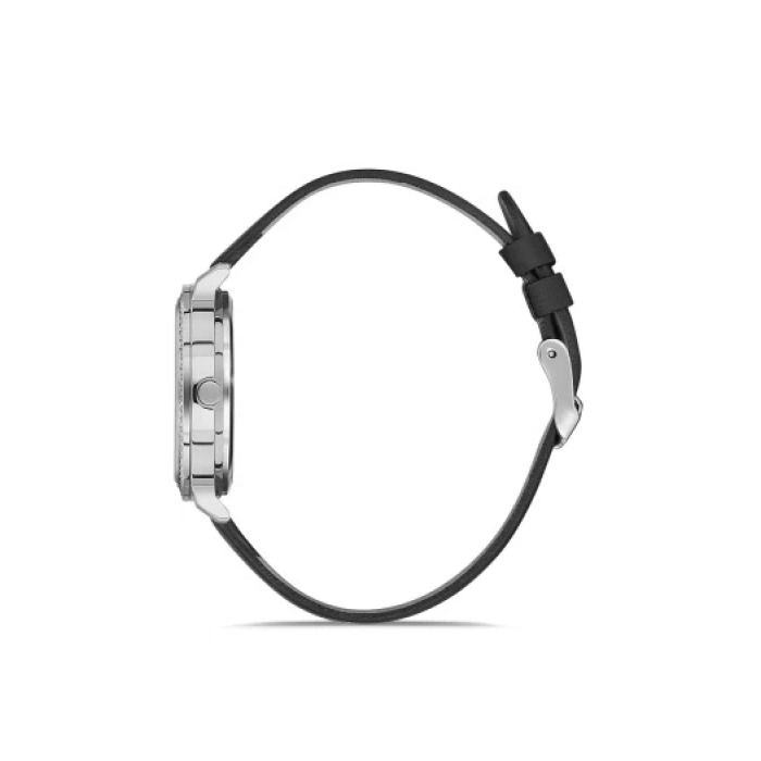 Ferro Gümüş Deri Kordon Kadın Kol Saati FL21242B-J 3 ATM Su Geçirmez 2 Yıl Garantili Hediye Paketli