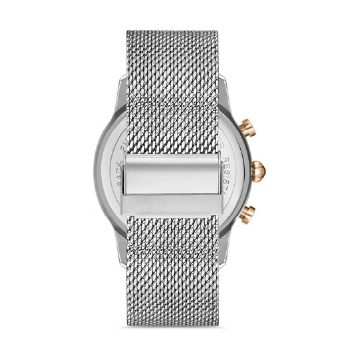 Ferro Gümüş Hasır Kordon Erkek Kol Saati FM11039C-E3 Fonksiyonları Aktif 3ATM SuGeçirmez HediyePaket