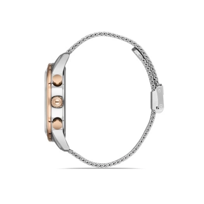 Ferro Gümüş Hasır Kordon Erkek Kol Saati FM11039C-E3 Fonksiyonları Aktif 3ATM SuGeçirmez HediyePaket