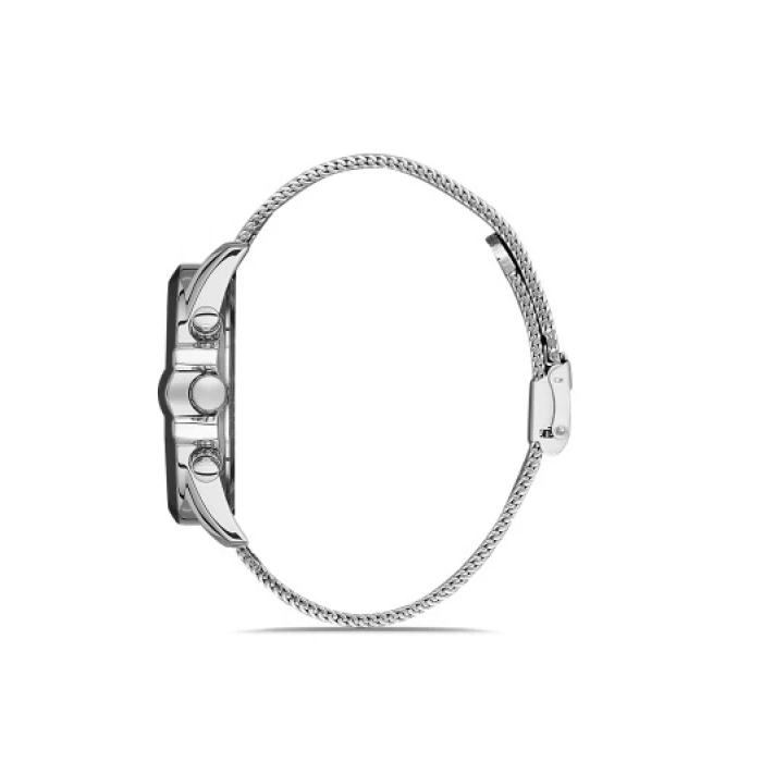 Ferro Gümüş Hasır Kordon Erkek Kol Saati FM31306C-J2 Tüm Fonksiyonları Aktif 3 ATM Su Geçirmez