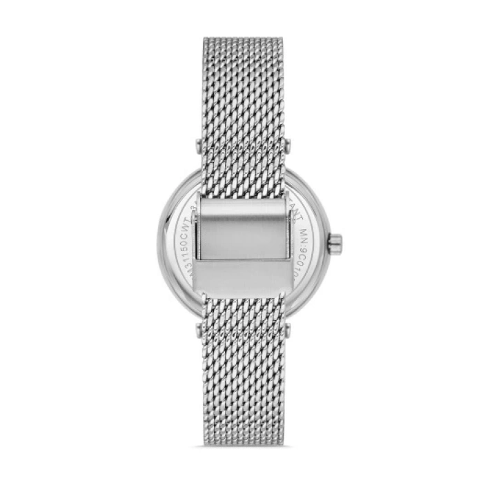 Ferro Gümüş Hasır Kordon Kadın Kol Saati F2665C-D 3ATM Su Geçirmez 2Yıl Garantili HediyePaketli