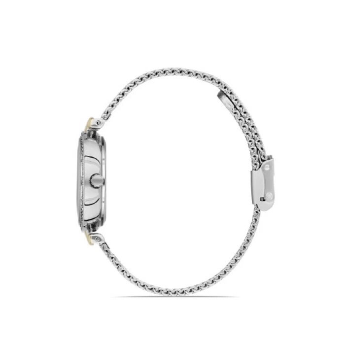 Ferro Gümüş Hasır Kordon Kadın Kol Saati F2665C-D 3ATM Su Geçirmez 2Yıl Garantili HediyePaketli