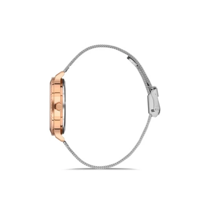 Ferro Gümüş Hasır Kordon Kadın Kol Saati FL21242C-E 3ATM Su Geçirmez 2 Yıl Garantili Hediye Paketli