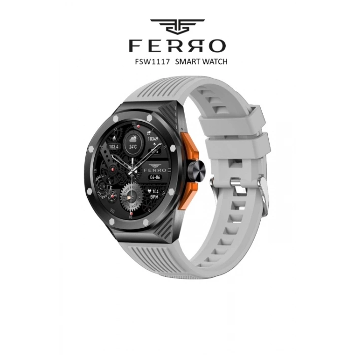 Ferro Gümüş Silikon Kordon Akıllı Kol Saati FSW1117D-GG