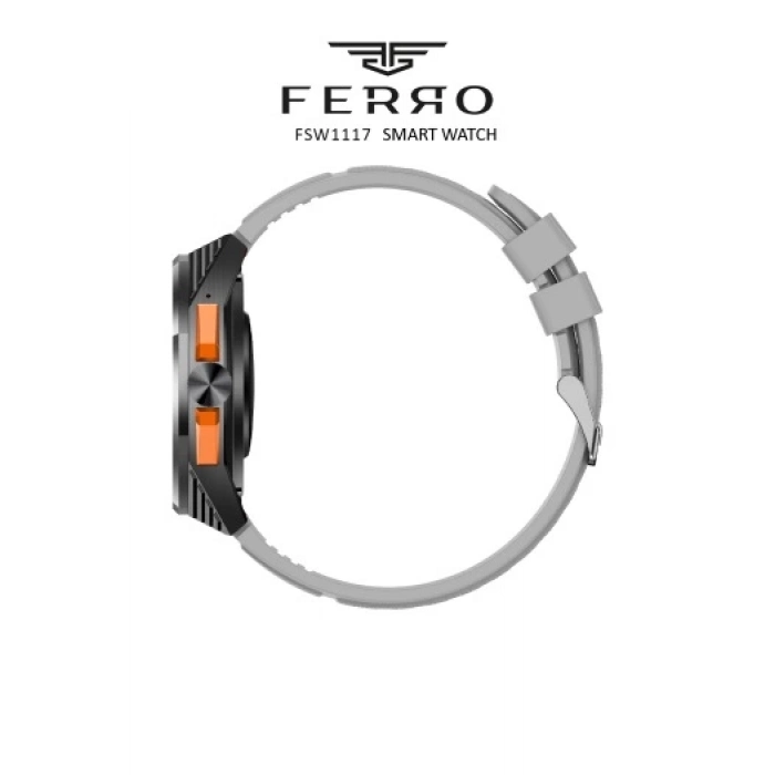 Ferro Gümüş Silikon Kordon Akıllı Kol Saati FSW1117D-GG