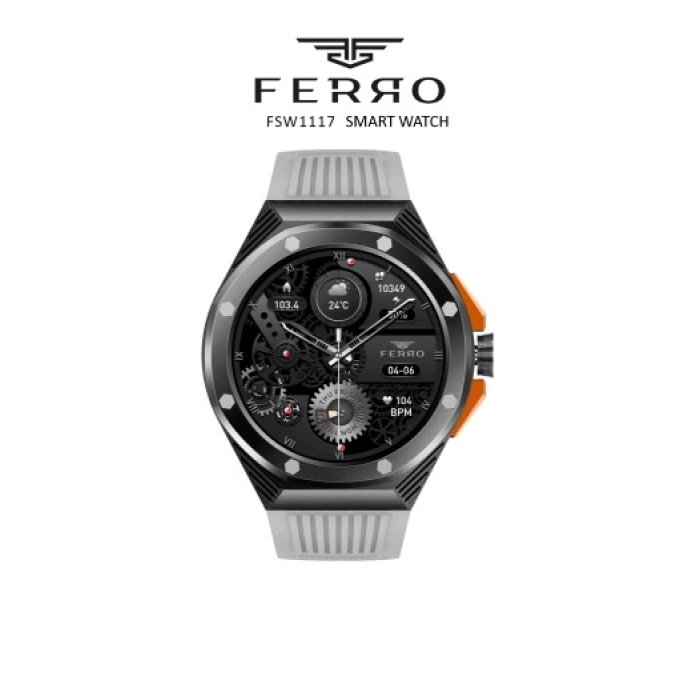 Ferro Gümüş Silikon Kordon Akıllı Kol Saati FSW1117D-GG
