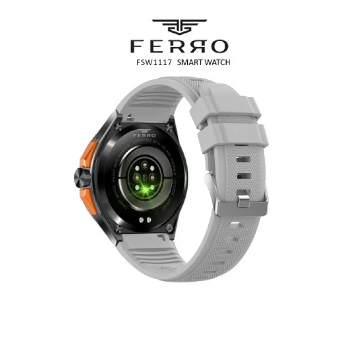 Ferro Gümüş Silikon Kordon Akıllı Kol Saati FSW1117D-GG