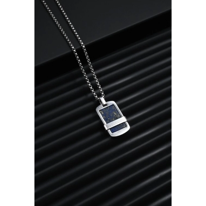 Ferro Gümüş ve Lacivert Çelik Erkek Takı FRJ10051-A3