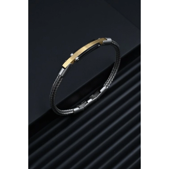 Ferro Gümüş ve Sarı Çelik Erkek Takı FRJ10045-D