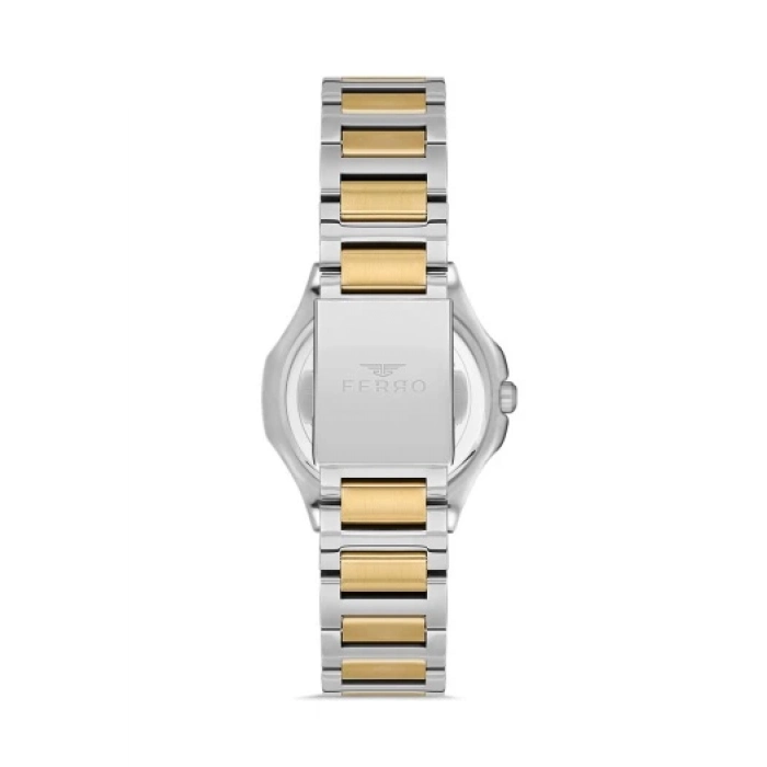 Ferro Gumus ve Sarı Celik Kordon Kadın Kol Saati FL21366A-D