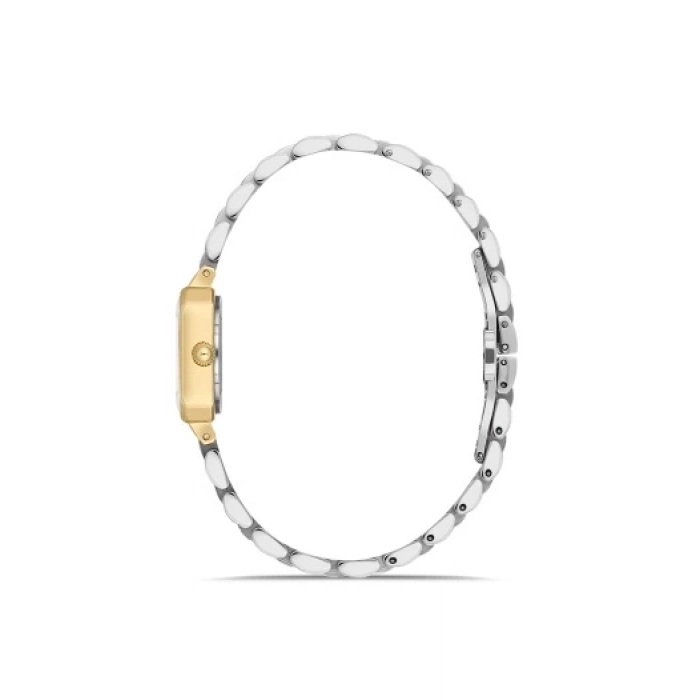 Ferro Gümüş ve Sarı Çelik Kordon Kadın Kol Saati FL21384A-D 3ATM Su Geçirmez 2 Yıl Garantili