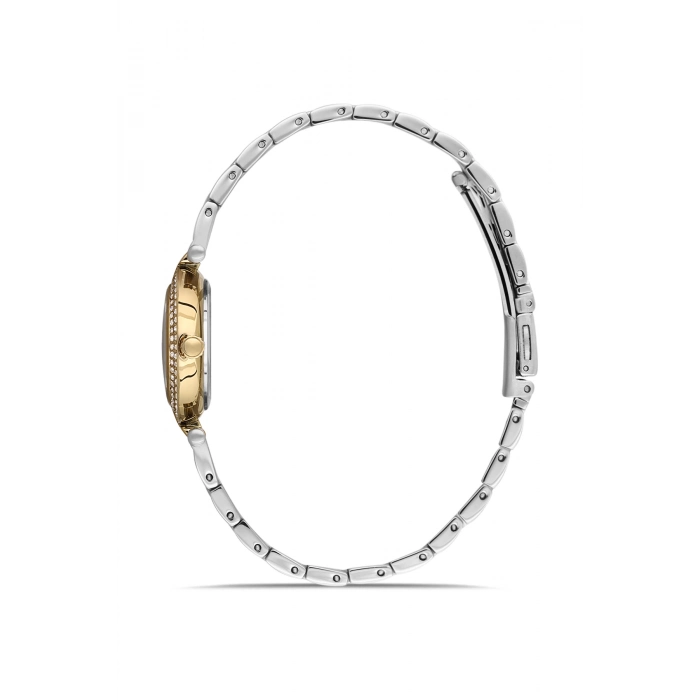 Ferro Gümüş ve Sarı Çelik Kordon Kadın Kol Saati FL21608AWT-D 3ATM Su Geçirmez 2 Yıl Garantili