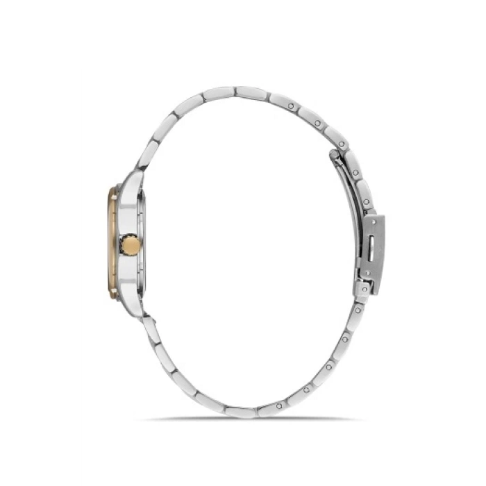 Ferro Gümüş ve Sarı Çelik Kordon Kadın Kol Saati FL40129A-D6 3ATM Su Geçirmez 2 Yıl Garantili