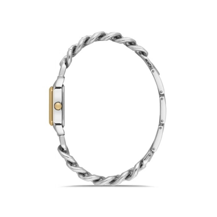 Ferro Gümüş ve Sarı Çelik Kordon Kadın Kol Saati FL40132A-D6 3ATM Su Geçirmez 2 Yıl Garantili