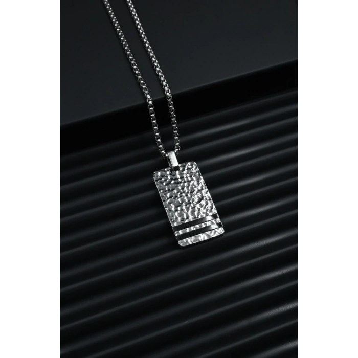 Ferro Gümüş ve Siyah Çelik Erkek Takı FRJ10042-J