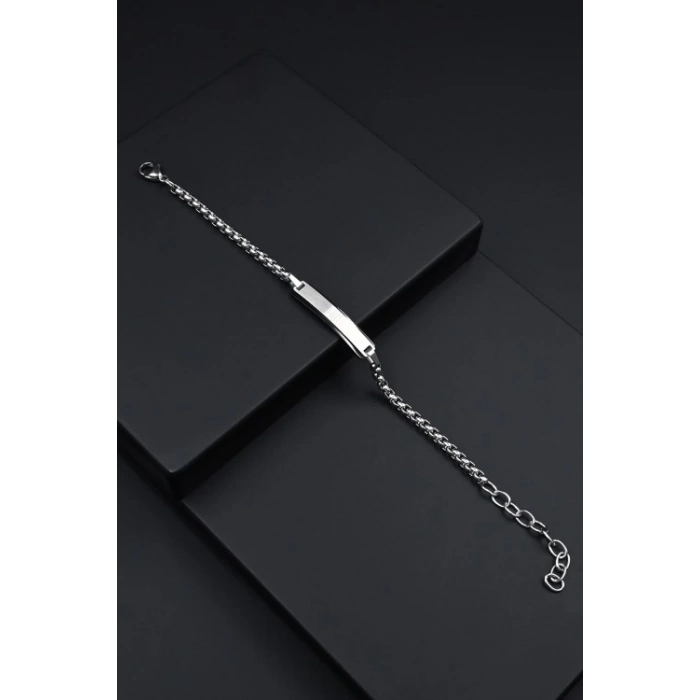 Ferro Gümüş ve Siyah Çelik Erkek Takı FRJ10043-J