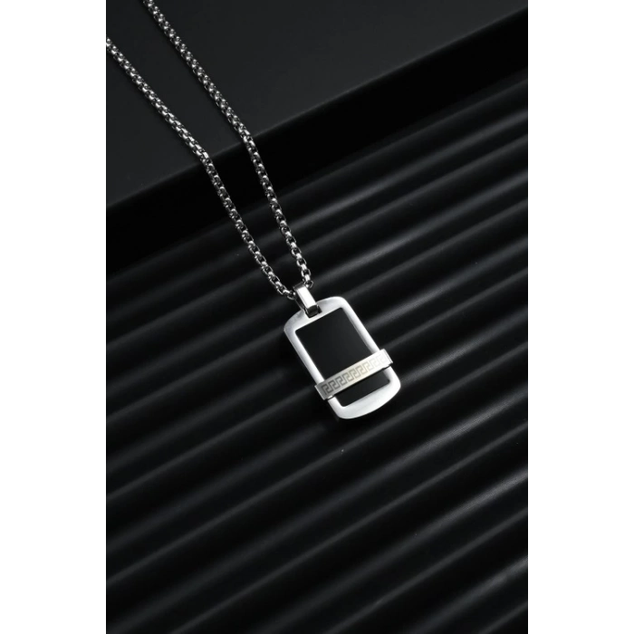 Ferro Gümüş ve Siyah Çelik Erkek Takı FRJ10051-A2