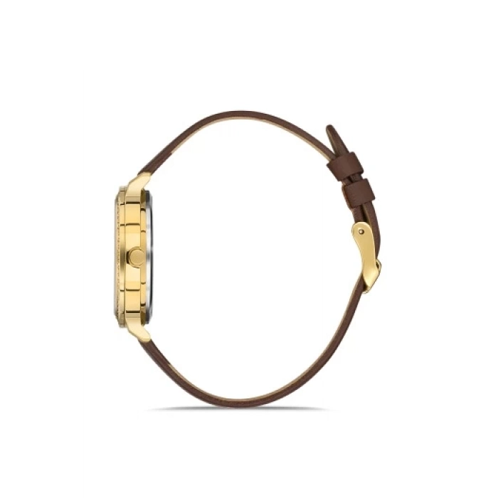 Ferro Kahverengi Deri Kordon Kadın Kol Saati FL21242B-O 3ATM SuGeçirmez 2 YılGarantili HediyePaketli