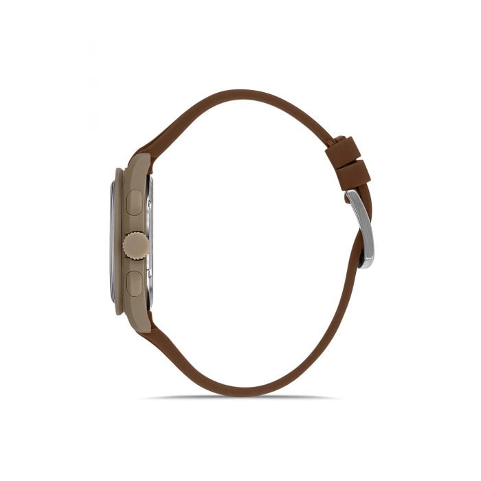 Ferro Kahverengi Silikon Kordon Kol Saati FM11401D-F6 Fonksiyonları Aktif 3ATM Su Geçirmez