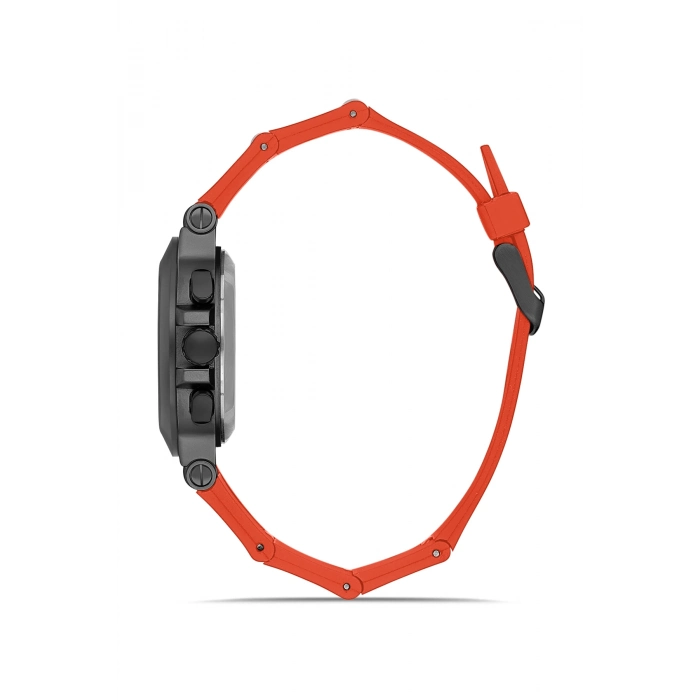 Ferro Kırmızı Silikon Kordon Erkek Kol Saati FM11539DWT-ZK4 Fonksiyonları Aktif 3ATM Su Geçirmez