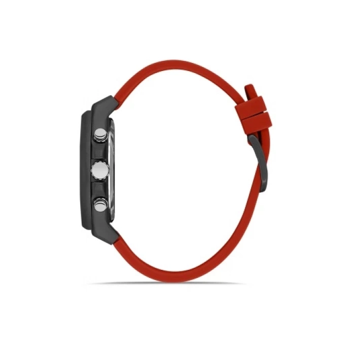 Ferro Kırmızı Silikon Kordon Erkek Kol Saati FM31348D-ZK Tüm Fonksiyonları Aktif 3 ATM Su Geçirmez