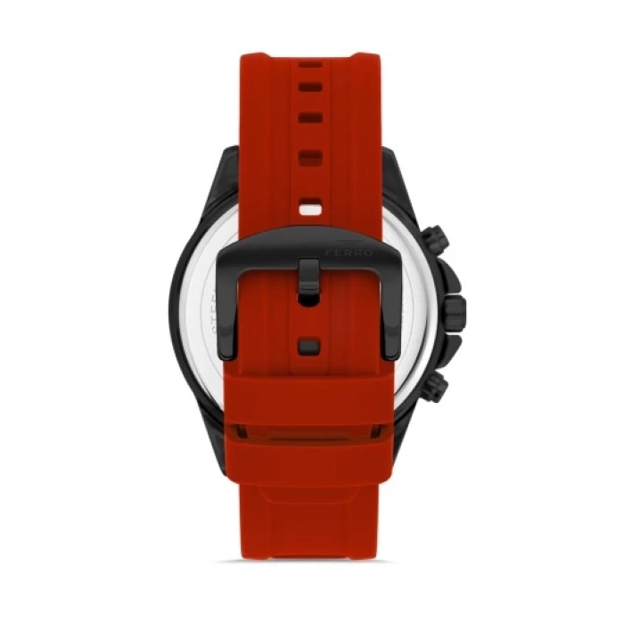 Ferro Claret Red Silicone Band Mens Wristwatch FM31359D-GR