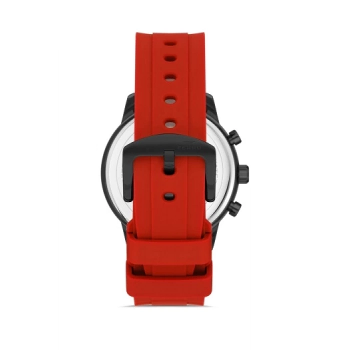 Ferro Claret Red Silicone Band Mens Wristwatch FM31360D-ZK