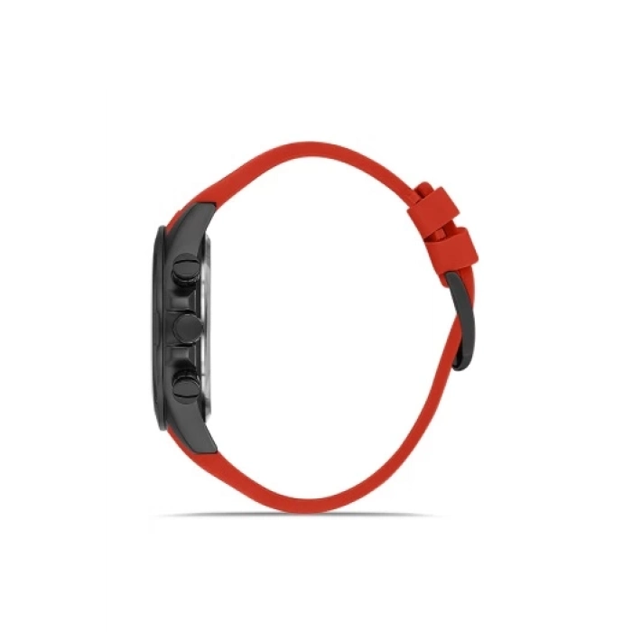 Ferro Kırmızı Silikon Kordon Erkek Kol Saati FM31361D-ZK Tüm Fonksiyonları Aktif 3 ATM Su Geçirmez