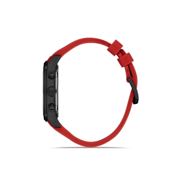 Ferro Kırmızı Silikon Kordon Erkek Kol Saati FM31363D-ZK Tüm Fonksiyonlar Aktif 3 ATM Su Geçirmez