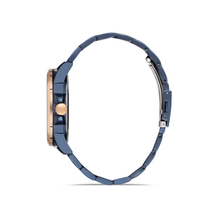 Ferro Navy Blue Steel Strap Mens Wristwatch F11201A-T