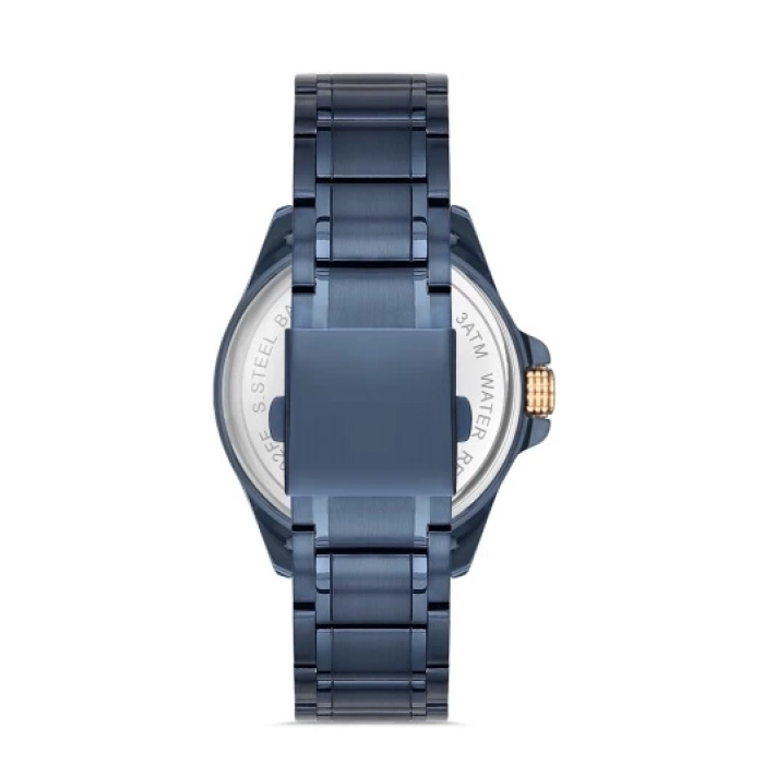 Ferro Navy Blue Steel Strap Mens Wristwatch F11201A-T