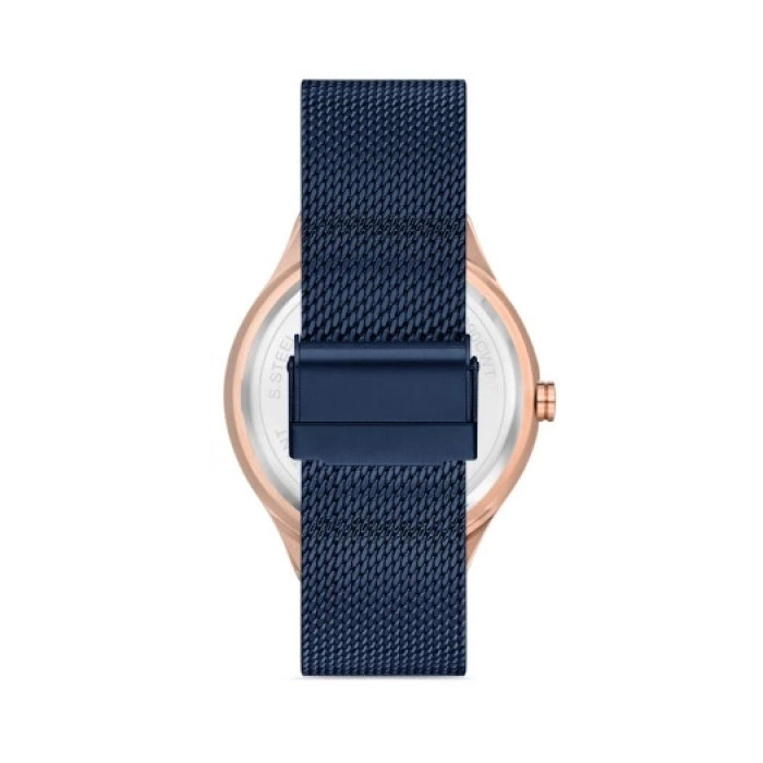 Ferro Lacivert Hasır Kordon Erkek Kol Saati F11090C-T 3ATM Su Geçirmez 2Yıl Garantili  HediyePaketli