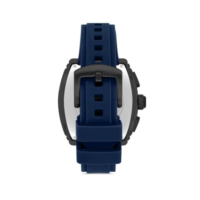 Ferro Lacivert Silikon Kordon Erkek Kol Saati FM11351D-ZA2 Fonksiyonları Aktif 3ATM Su Geçirmez