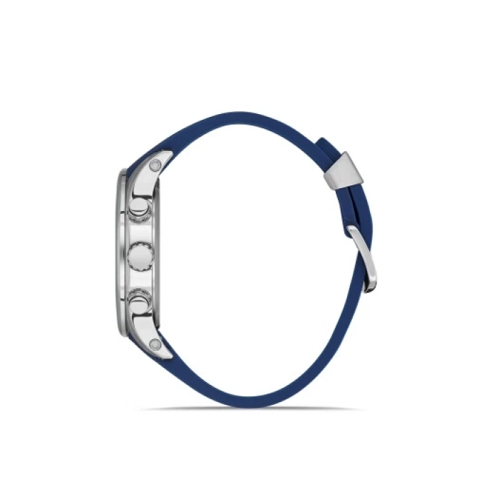 Ferro Lacivert Silikon Kordon Erkek Kol Saati FM31354D-L Tüm Fonksiyonları Aktif 3 ATM Su Geçirmez