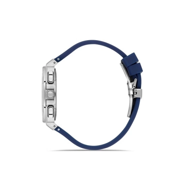 Ferro Lacivert Silikon Kordon Erkek Kol Saati FM43001D-L Tüm Fonksiyonlar Aktif 3 ATM Su Geçirmez