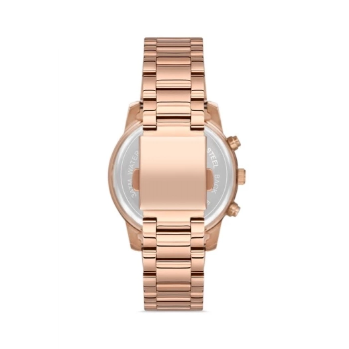 Ferro Rose Çelik Kordon Kadın Kol Saati FM41107A-C Tüm Fonksiyonlar Aktif 3 ATM Su Geçirmez