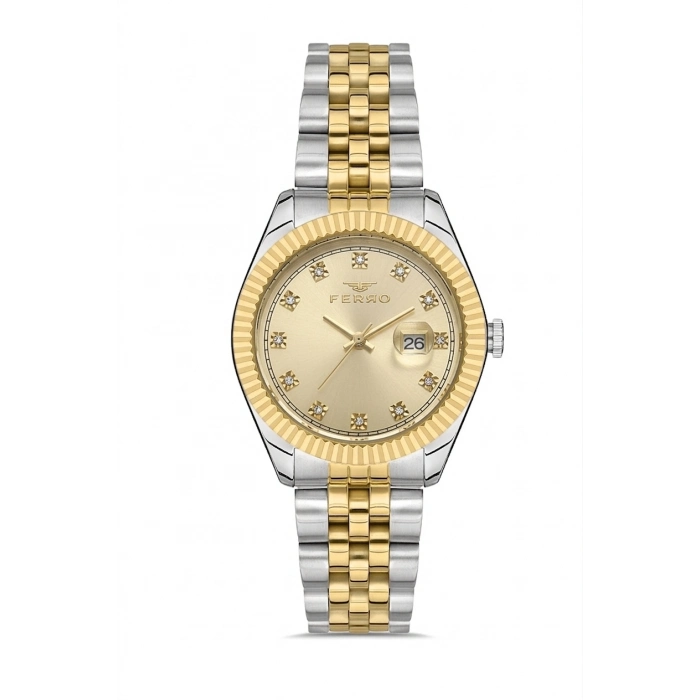 Ferro Rose/Gümüş Çelik Kordon Kadın Kol Saati FL21294A-E