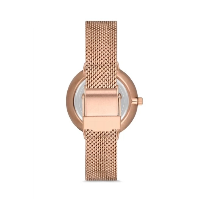 Ferro Rose Hasır Kordon Kadın Kol Saati F21087C-C 3ATM Su Geçirmez 2 Yıl Garantili HediyePaketli