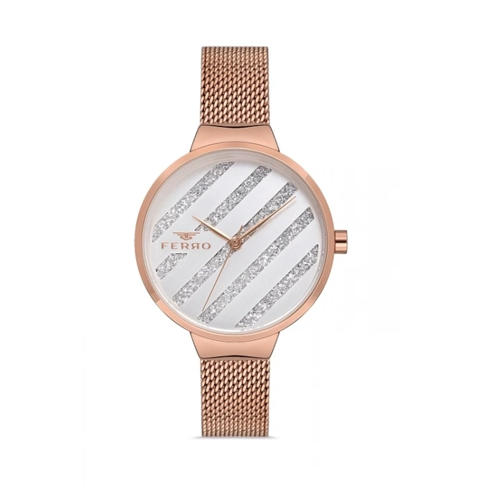 Ferro Rose Mesh Strap Womens Wristwatch F21153C-C