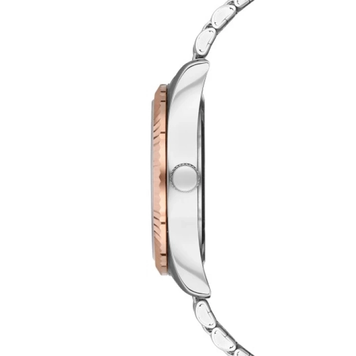 Ferro Rose ve Gümüş Çelik Kordon Erkek Kol Saati F11130A-E2 3 ATM Su Geçirmez 2 Yıl Garantili